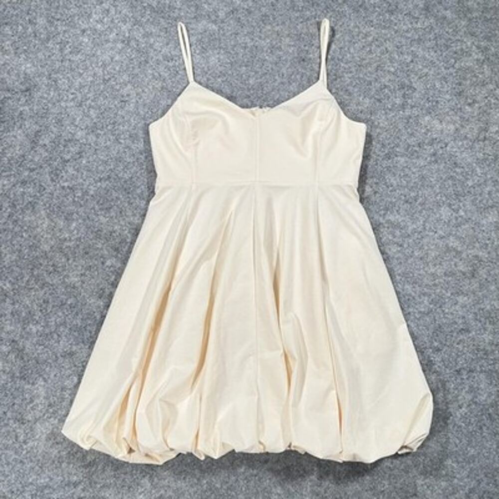 Rebecca Taylor Dress Womens 6 White Bubble Hem Sweetheart Fit Flare Party Mini